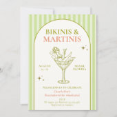 Bikinis en Martinis Bachelorette Feestweekend Kaart (Voorkant)