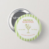Bikinis en Martinis Bachelorette Party Bach Beach Ronde Button 5,7 Cm (Voorkant /achterkant)