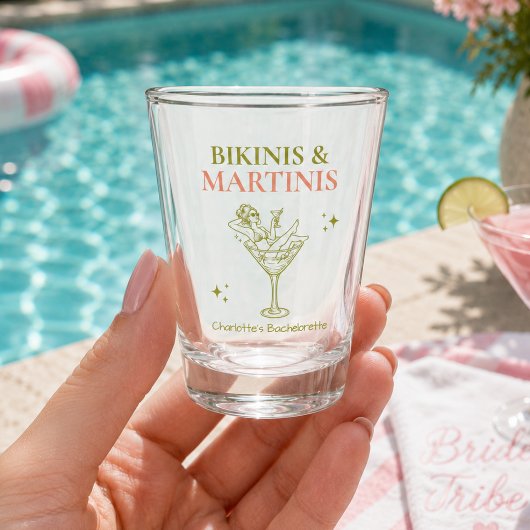 Bikinis en Martinis Bachelorette Party Bach Beach Shot Glas