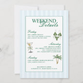 Bikini's en Martinis Bachelorette Party Route Kaart (Achterkant)