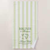 Bikini's en Martinis Bachelorette Strandlaken (Voorkant)