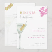 Bikinis en Martinis Bachelorette Weekend Invite Kaart (Voorkant / Achterkant)