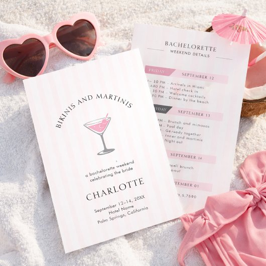 Bikinis en Martinis Bachelorette-weekend Kaart