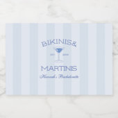 Bikinis en Martinis Beach Bachelorette-feestje Likeurfles Etiket (Enkel label)