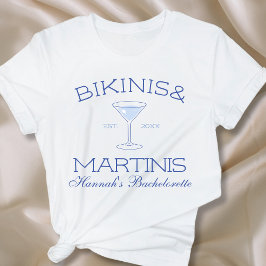 Bikini's en Martinis Beach Bachelorette T-shirt