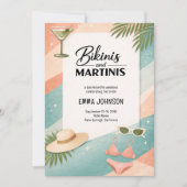 Bikinis en Martinis Beach Bachelorette-weekend Kaart (Voorkant)