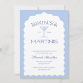 Bikini's en Martinis Beach Bachelorette Weekend Kaart (Voorkant)