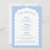 Bikini's en Martinis Beach Bachelorette Weekend Kaart (Achterkant)