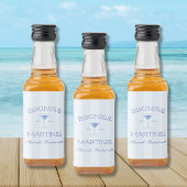 Bikini's en Martinis Beach vrijgezellenfeest Likeurfles Etiket