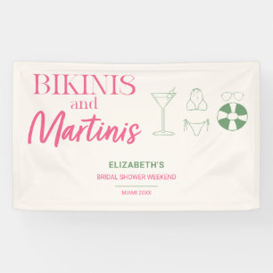 Bikinis en Martinis Bruidsuitje Weekend Strand Spandoek