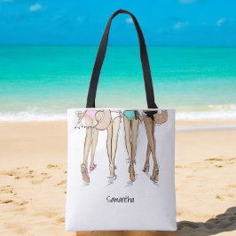 Bikinis en Martinis Chic Mode Aangepast Tote Bag
