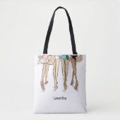 Bikinis en Martinis Chic Mode Aangepast Tote Bag (Voorkant)