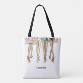 Bikinis en Martinis Chic Mode Aangepast Tote Bag (Achterkant)