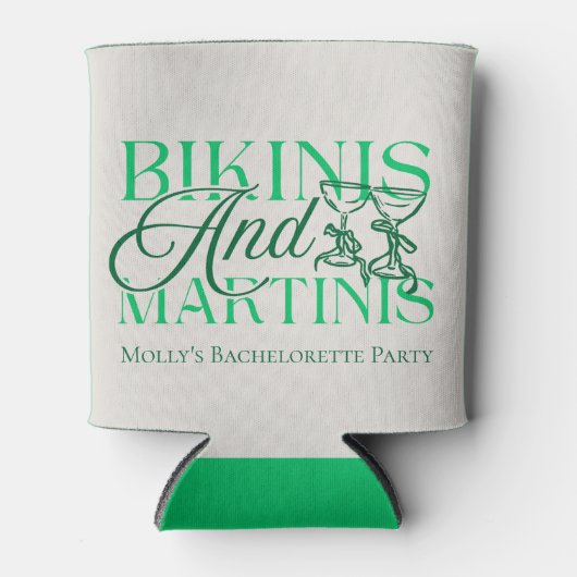 Bikini's en Martinis - Custom Bachelorette Party Blikjeskoeler (Voorkant)