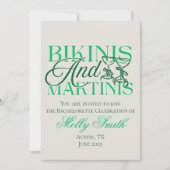 Bikini's en Martinis - Custom Bachelorette Party Kaart (Voorkant)