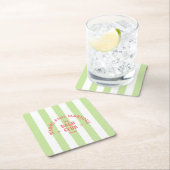 Bikini's en Martinis de Bach Club Green Stripe Kartonnen Onderzetters (Insitu)