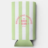 Bikinis En Martinis De Bach Club Groene Streep Seltzer Blikjeskoeler (Voorkant)