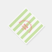 Bikinis En Martinis De Bach Club Groene Streep Servet (Hoek)