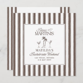 Bikinis en martinis Elegante vrijgezellenfeest Kaart