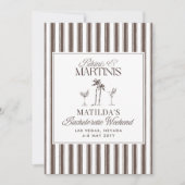 Bikinis en martinis Elegante vrijgezellenfeest Kaart (Voorkant)