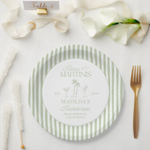 Bikinis en martinis Elegante  vrijgezellenfeest Papieren Bordje