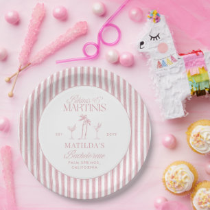 Bikinis en martinis Elegante  vrijgezellenfeest Papieren Bordje