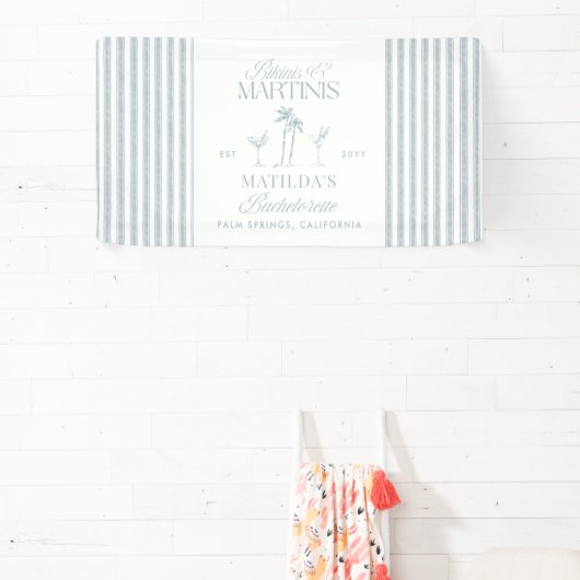 Bikinis en martinis Elegante  vrijgezellenfeest Spandoek (Insitu)