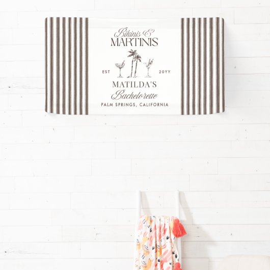 Bikinis en martinis Elegante  vrijgezellenfeest Spandoek (Insitu)