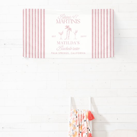 Bikinis en martinis Elegante  vrijgezellenfeest Spandoek (Insitu)