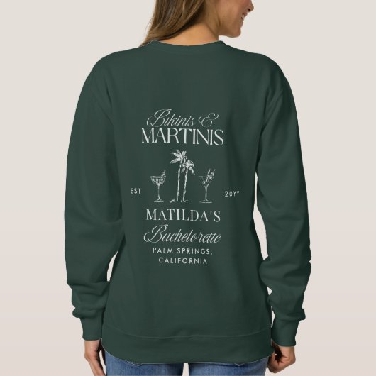 Bikinis en martinis Elegante  vrijgezellenfeest Trui (Achterkant)