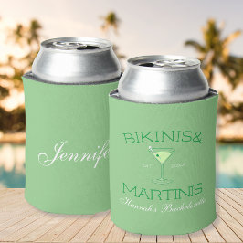Bikini's en Martinis Green Beach Bachelorette Blikjeskoeler