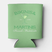 Bikini's en Martinis Green Beach Bachelorette Blikjeskoeler (Voorkant)