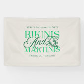 Bikini's en Martini's - Leuke vrijgezellenfeest Spandoek (Horizontaal)