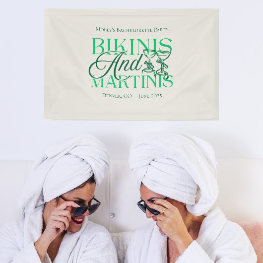 Bikini's en Martini's - Leuke vrijgezellenfeest Spandoek