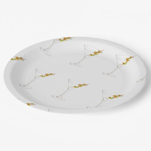 Bikini's en Martini's Papieren Bordje (Gekanteld)