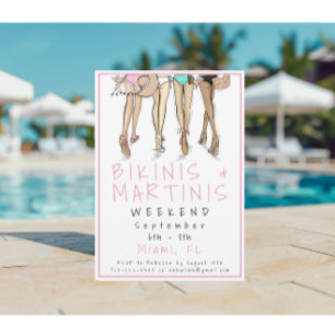 Bikini's en Martinis Party Weekend Kaart