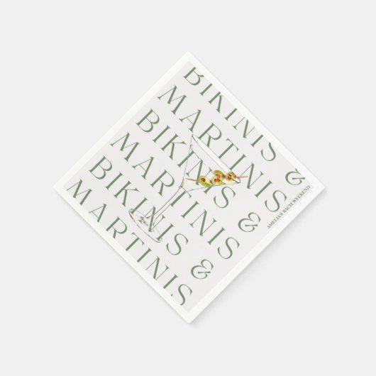 Bikini's en Martini's Servet (Hoek)