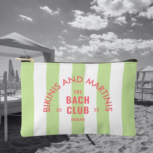 Bikinis en Martinis The Bach Club Green Stripe Etui