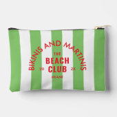 Bikini's en Martini's The Beach Club Green Stripe Etui (Achterkant)
