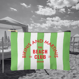 Bikini's en Martini's The Beach Club Green Stripe Etui
