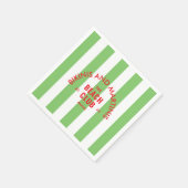 Bikinis En Martinis The Beach Club Green Stripe Servet (Hoek)