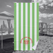 Bikinis En Martinis The Beach Club Groene Streep Strandlaken