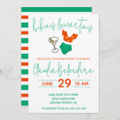 Bikini's en Martinis Theme Bachelorette Party Kaart (Voorkant / Achterkant)