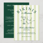 Bikinis en Martinis Vintage Bachelorette Weekend Kaart (Voorkant / Achterkant)