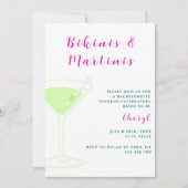 Bikini's en Martinis vrijgezellenweekend Kaart (Voorkant)