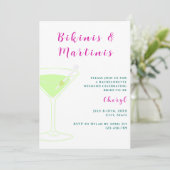 Bikini's en Martinis vrijgezellenweekend Kaart (Staand voorkant)