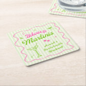 Bikini's en Martins vrijgezellenfeest Kartonnen Onderzetters (Schuin)