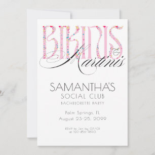 Bikini's & Martini Beach Bach Tropische Bacheloret Kaart