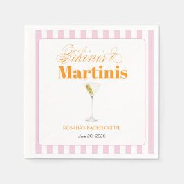 Bikinis & Martinins vrijgezellenfeest (Roze & wit) Servet