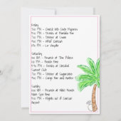 Bikinis & Martinis Bachelorette / Bruids Weekend Kaart (Achterkant)